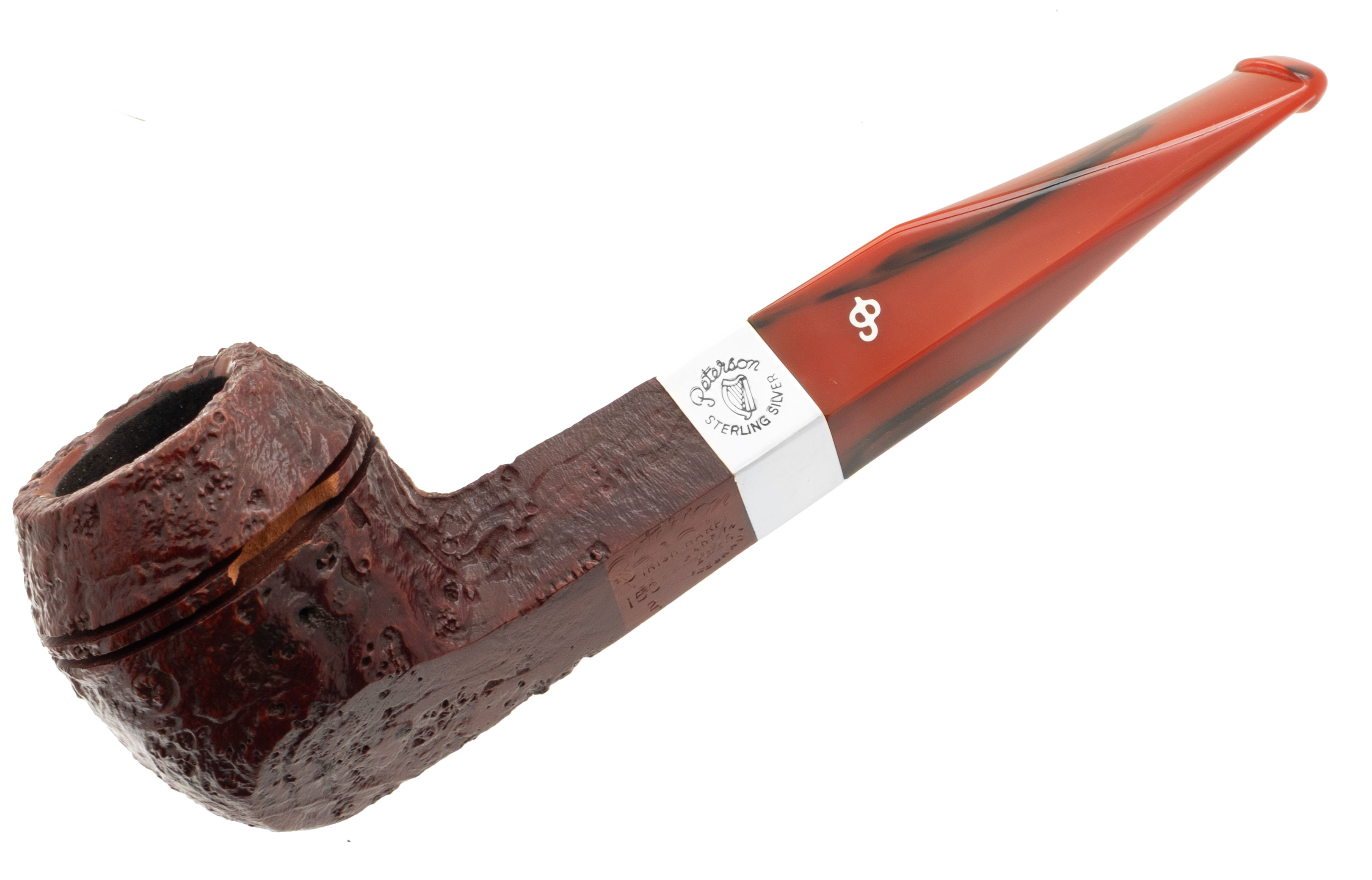 Irish Seconds Sandblasted Bulldog with Silver Band Fishtail (2)
