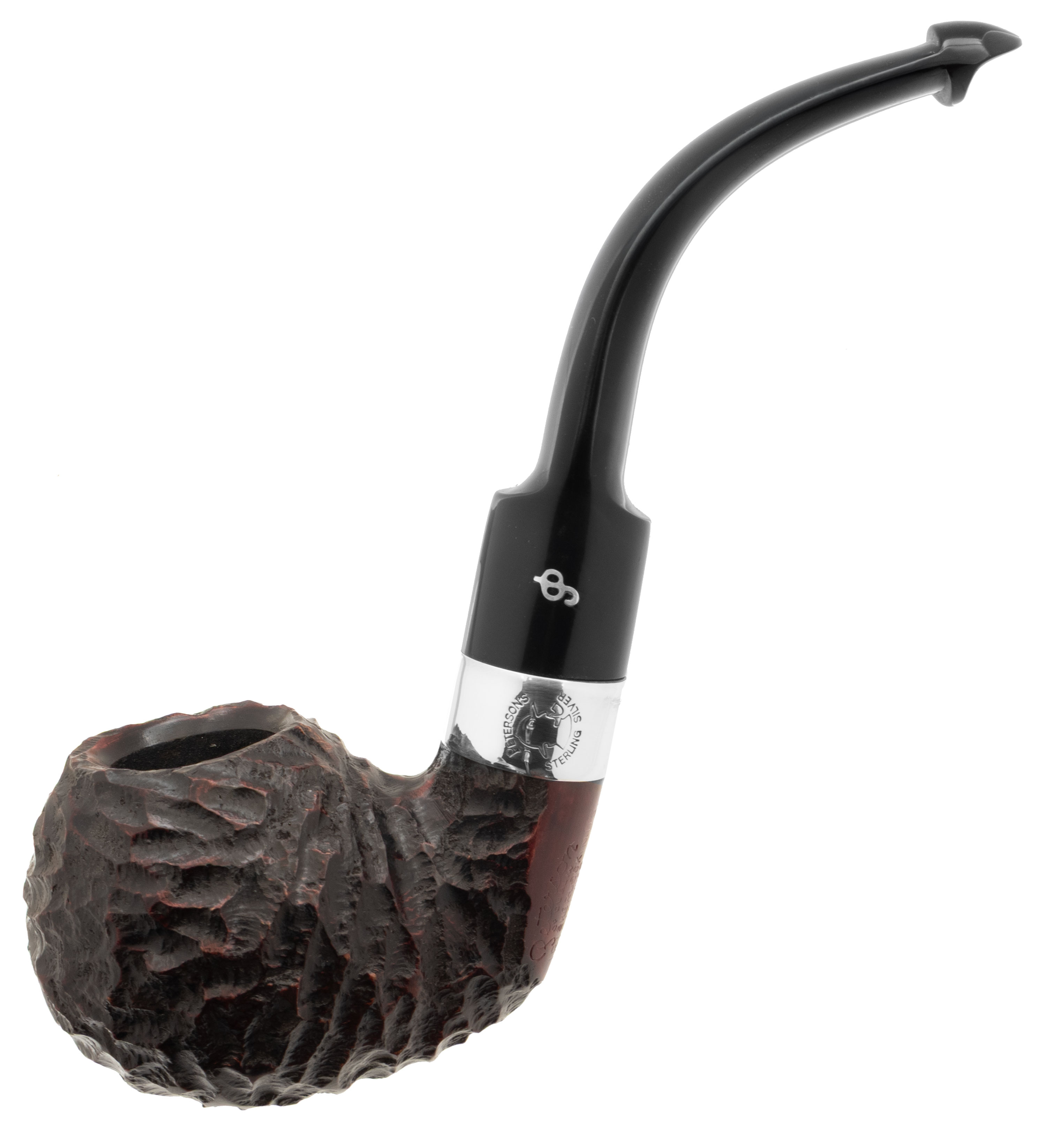 Irish Seconds Rusticated Bent Apple with Silver Band P-Lip (2)