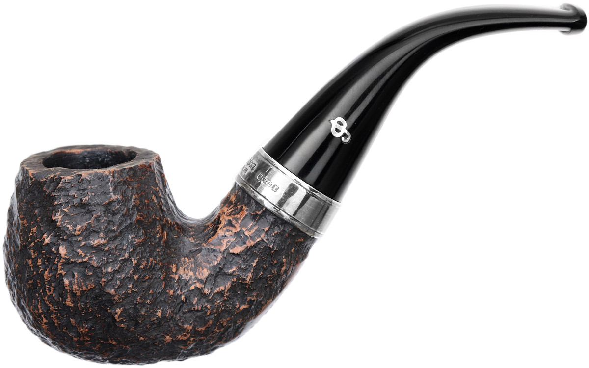 Irish Seconds Rusticated Bent Dublin with Silver Band Fishtail (2)