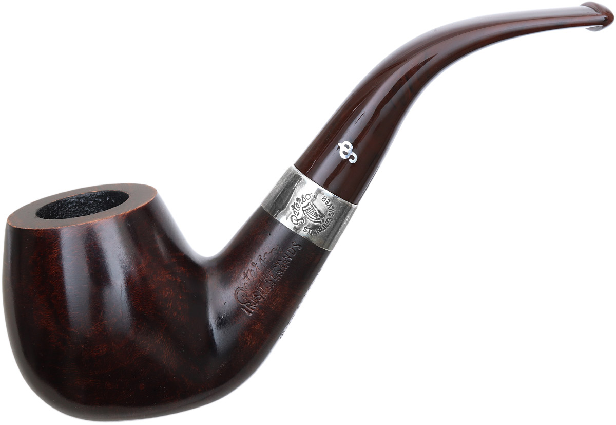 Irish Seconds Smooth Bent Brandy with Silver Band Fishtail (2)