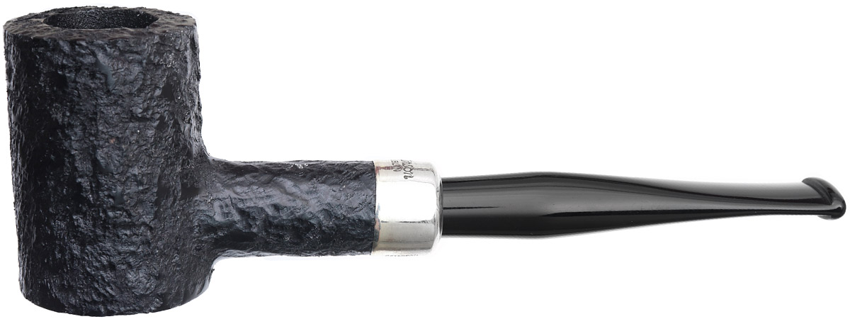 Irish Seconds Rusticated Poker with Silver Band Fishtail (2)