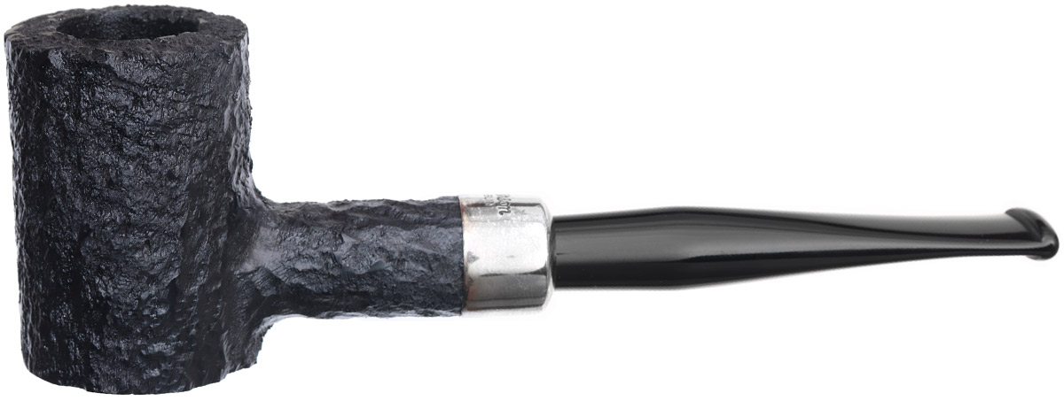 Irish Seconds Rusticated Poker with Silver Band Fishtail (2)