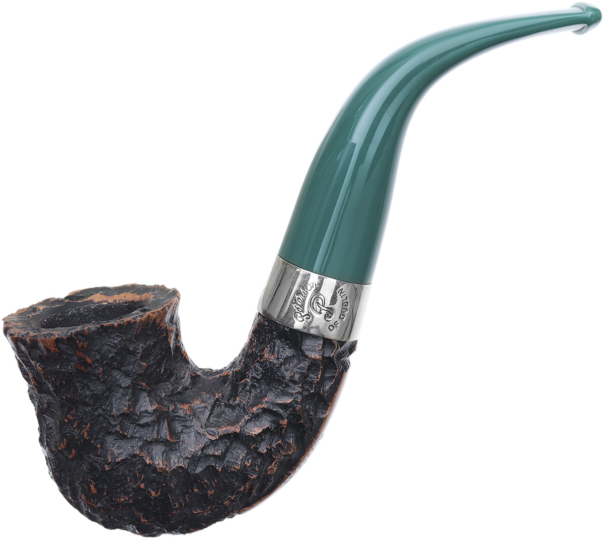 Irish Seconds Rusticated Bent Dublin with Nickel Band Fishtail (3)
