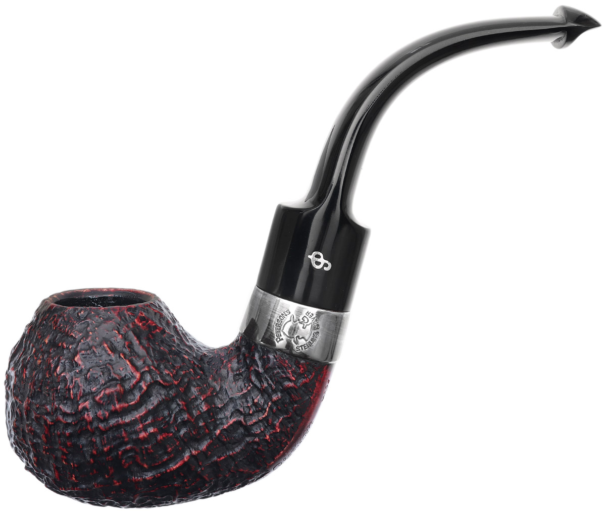 Irish Seconds Sandblasted Bent Apple with Silver Band P-Lip (2)
