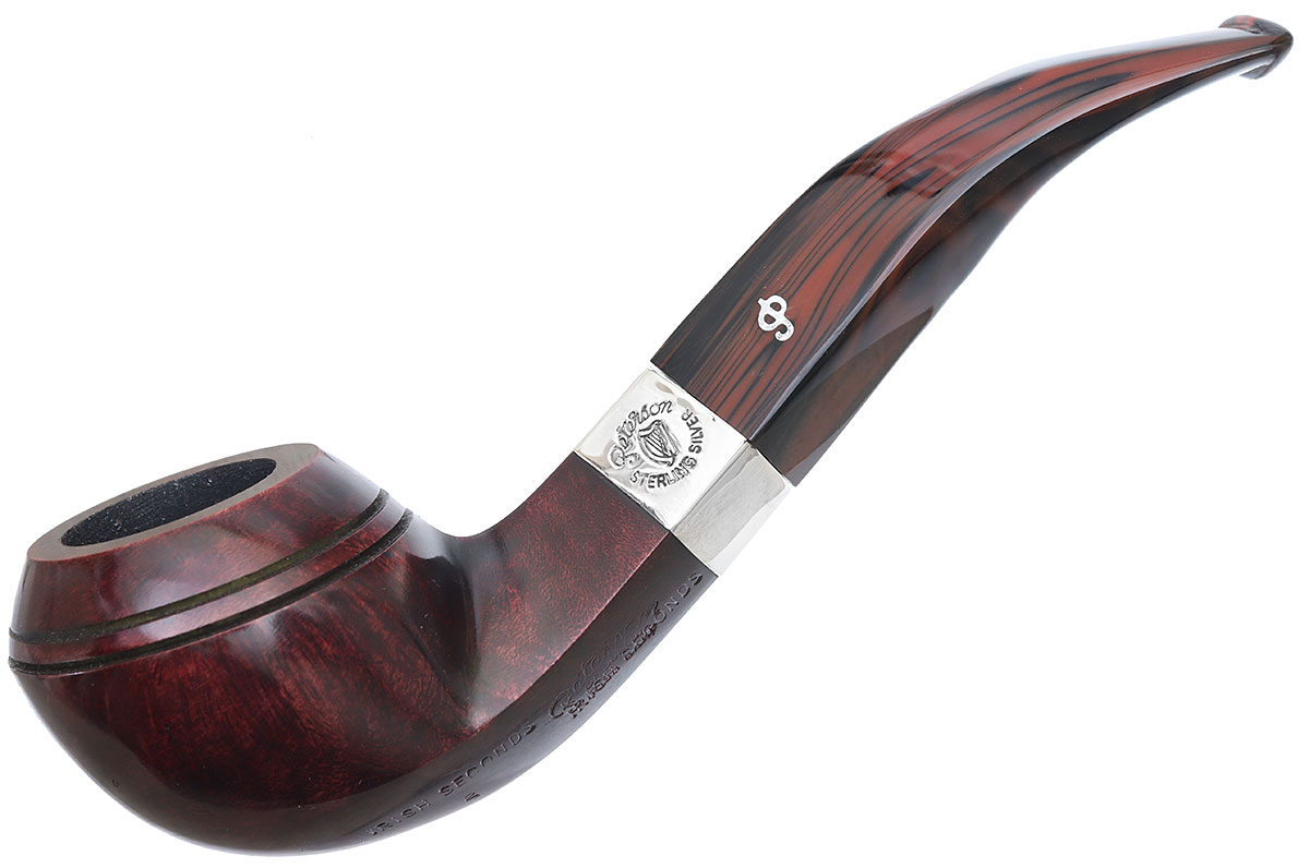 Irish Seconds Smooth Bent Bulldog with Silver Band Fishtail (2)