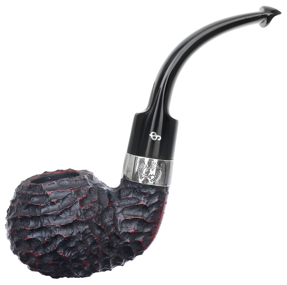 Irish Seconds Rusticated Bent Apple with Silver Band P-Lip (2)