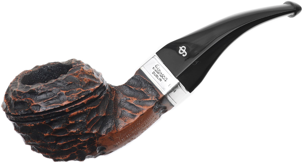 Irish Seconds Rusticated Bent Bulldog with Silver Band Fishtail (2)