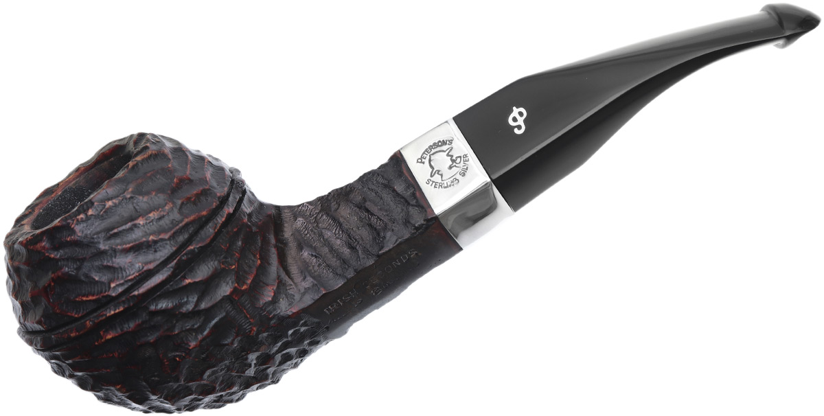 Irish Seconds Rusticated Bent Bulldog with Silver Band P-Lip (2)