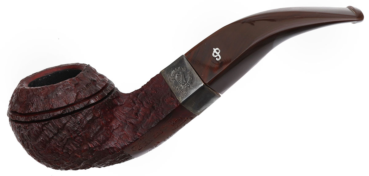 Irish Seconds Sandblasted Bent Bulldog with Silver Band Fishtail (2)