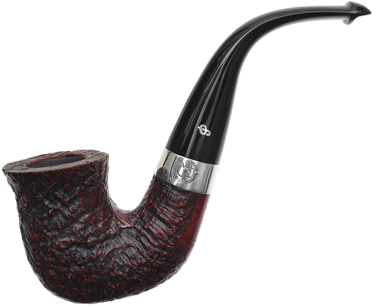 Irish Seconds Sandblasted Calabash with Silver Band P-Lip (2)