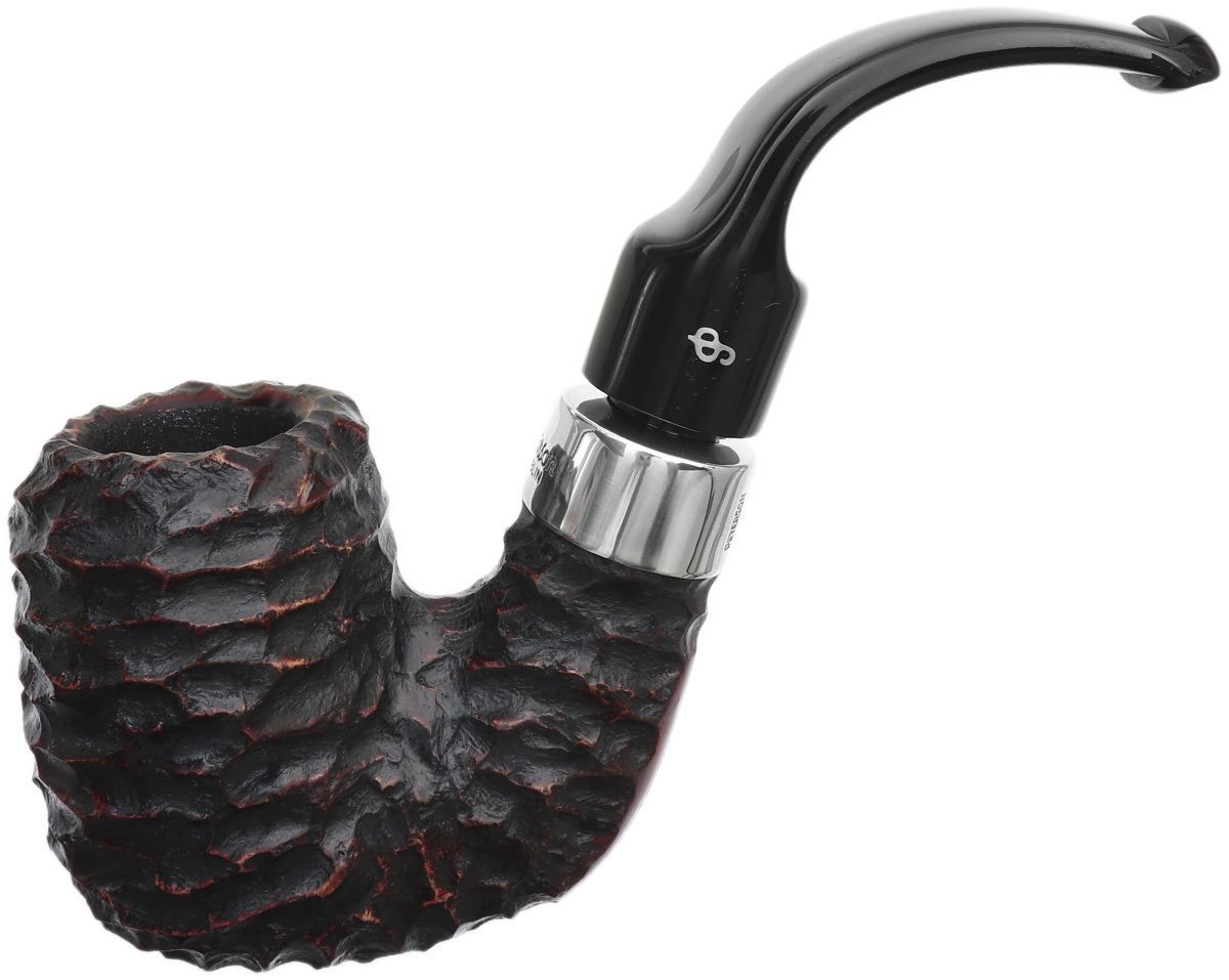 Irish Seconds Rusticated Bent Billiard with Silver Army Mount P-Lip (1) (9mm)
