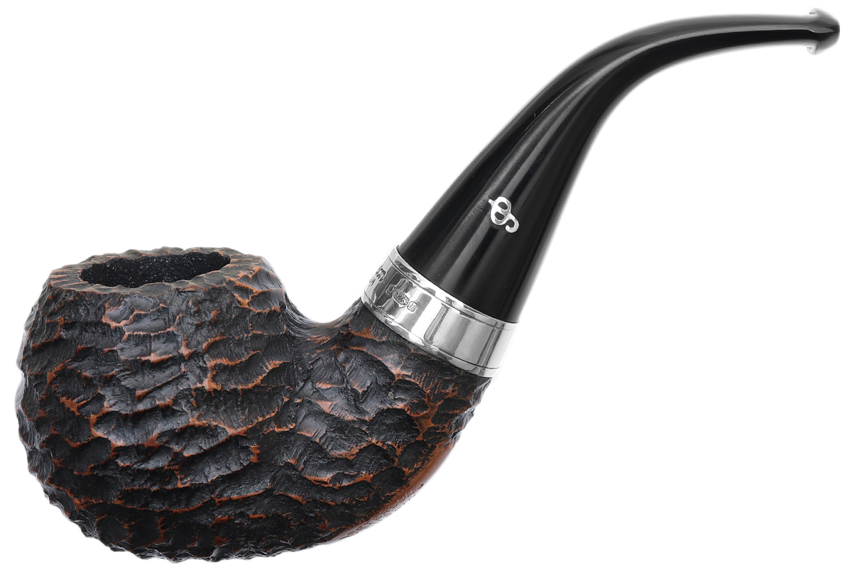 Irish Seconds Rusticated Bent Apple with Silver Band Fishtail (2)