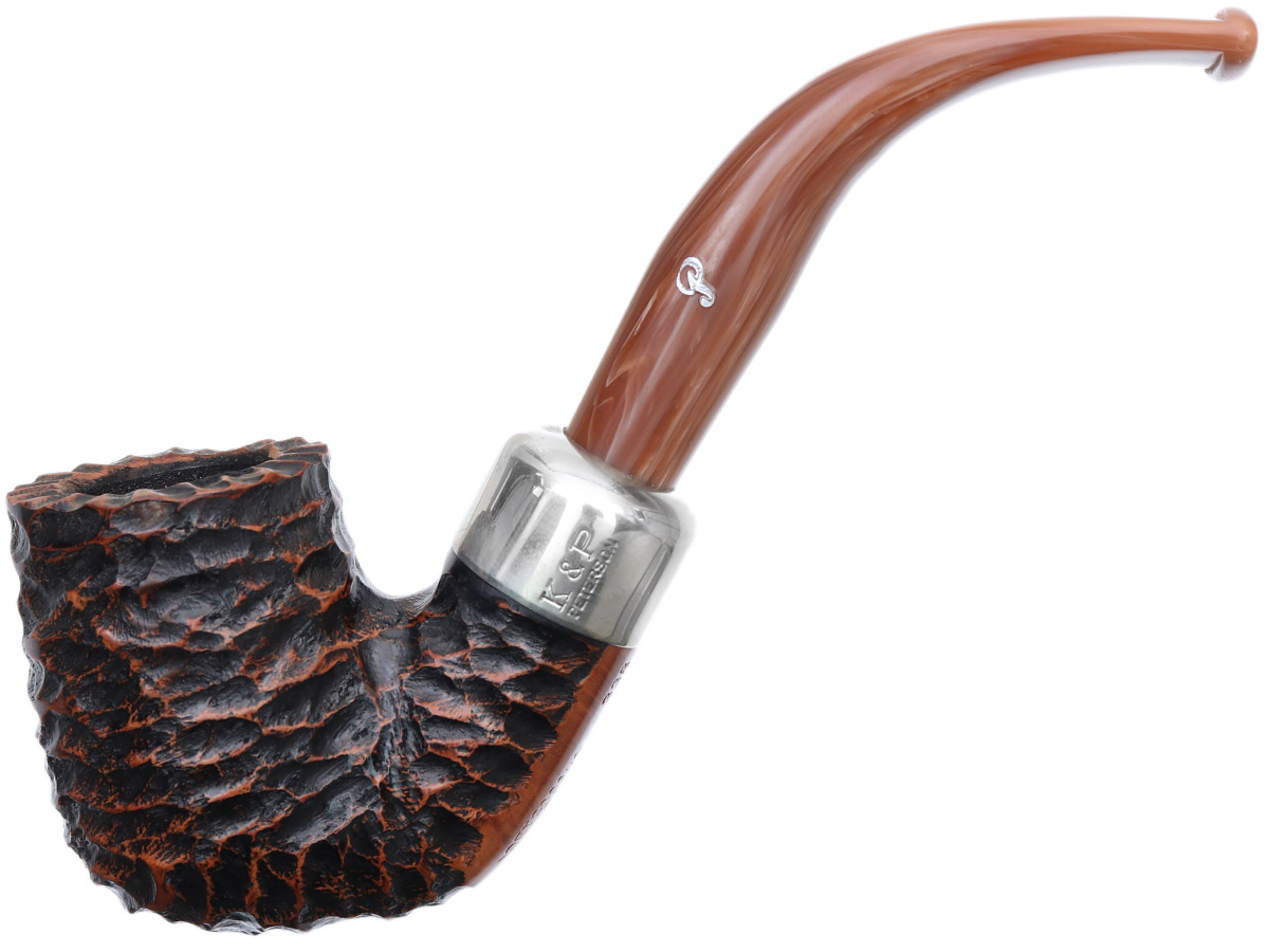 Irish Seconds Rusticated Bent Billiard with Army Mount Fishtail (3) (9mm)