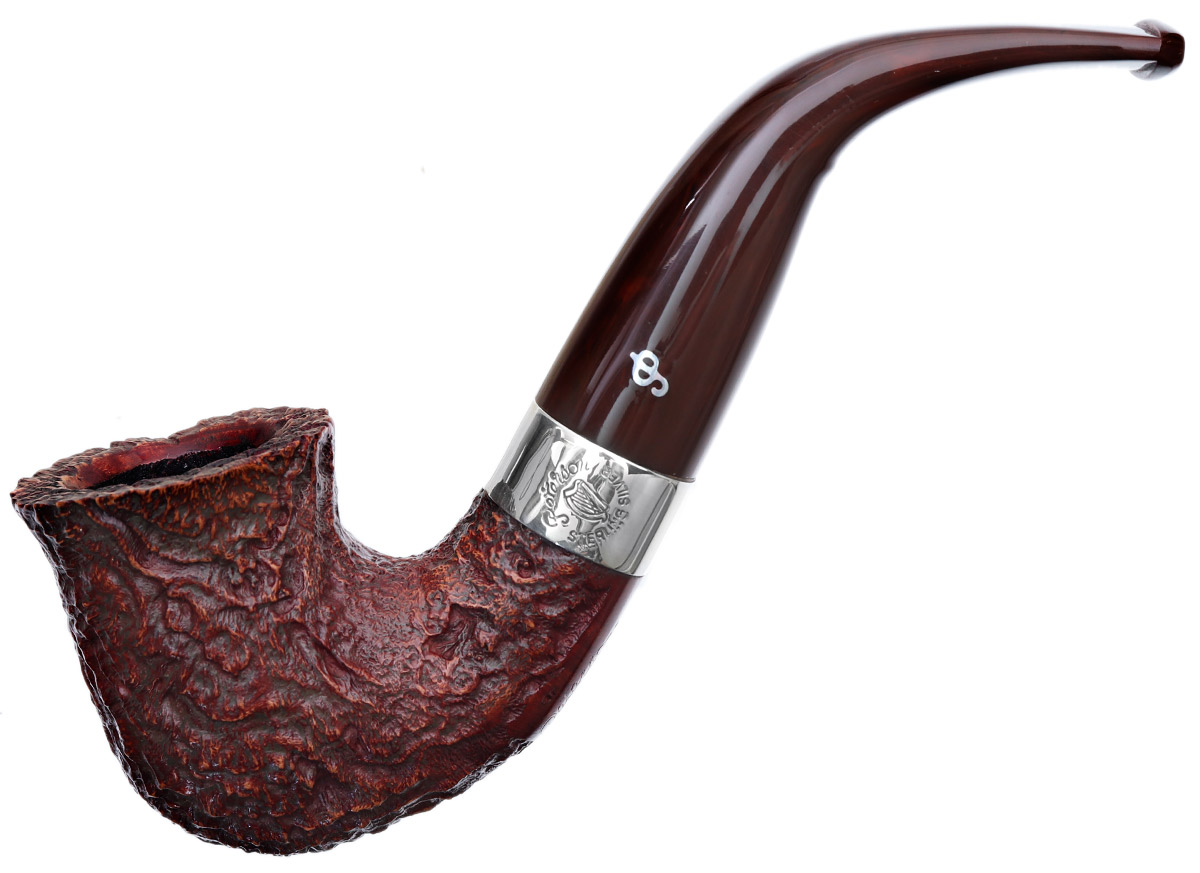 Irish Seconds Sandblasted Calabash with Silver Band Fishtail (2)