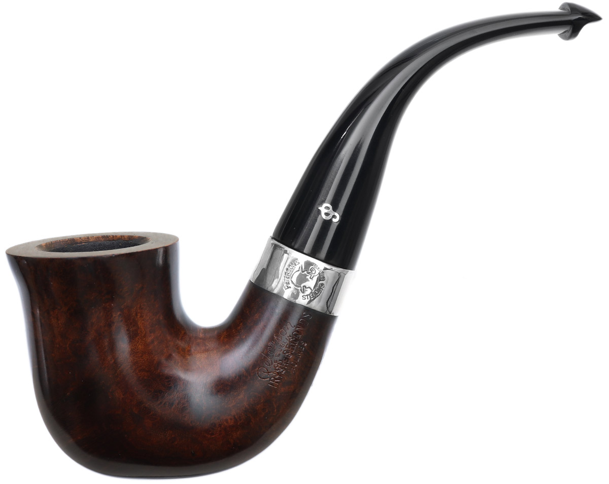 Irish Seconds Smooth Calabash with Silver Band P-Lip (2)