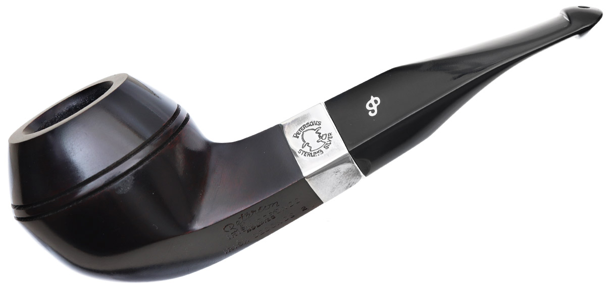 Irish Seconds Smooth Bent Bulldog with Silver Band P-Lip (2)
