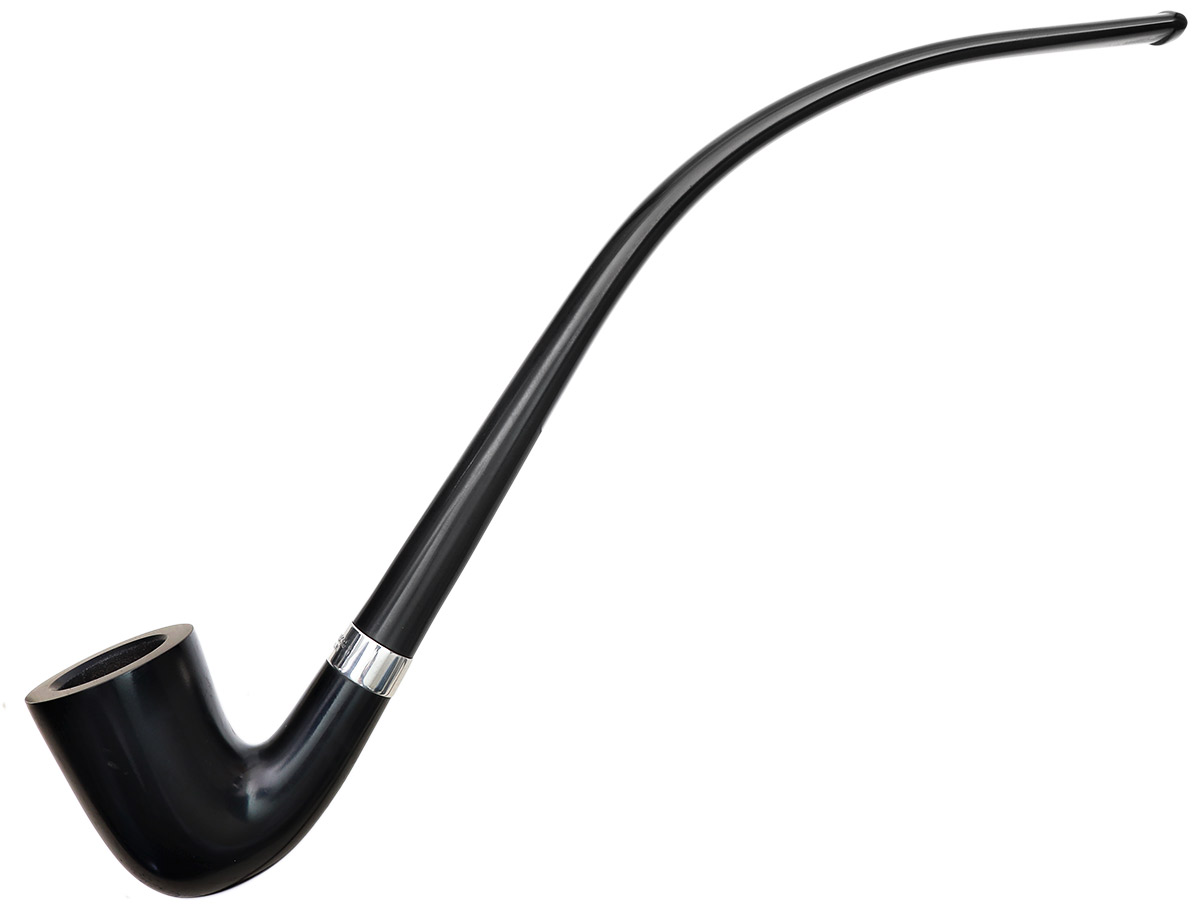 Irish Seconds Smooth Churchwarden with Silver Band Fishtail (2)