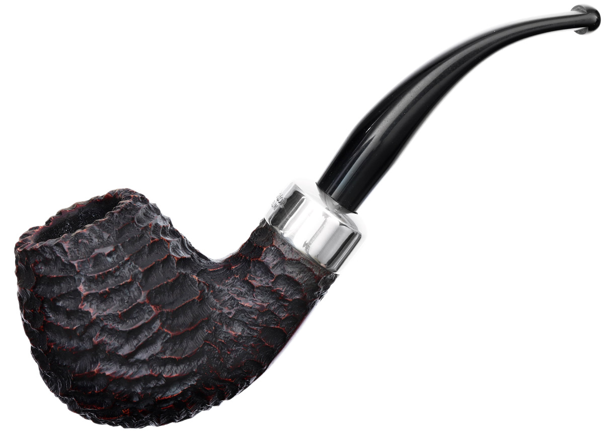 Irish Seconds Rusticated Bent Brandy with Silver Army Mount Fishtail (2)
