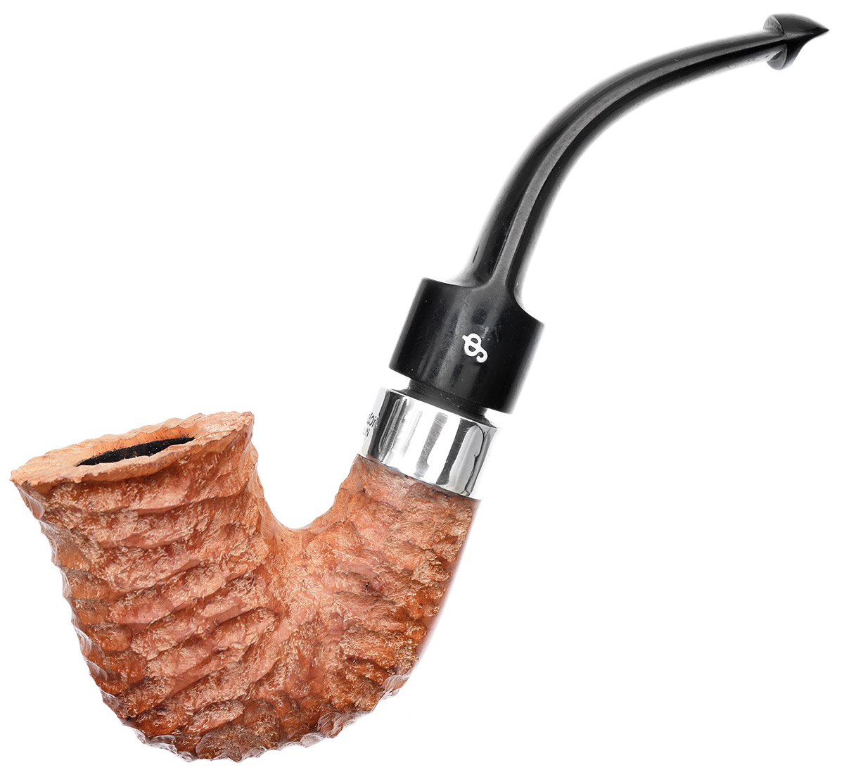 Irish Seconds Rusticated Calabash with Silver Army Mount P-Lip (1)