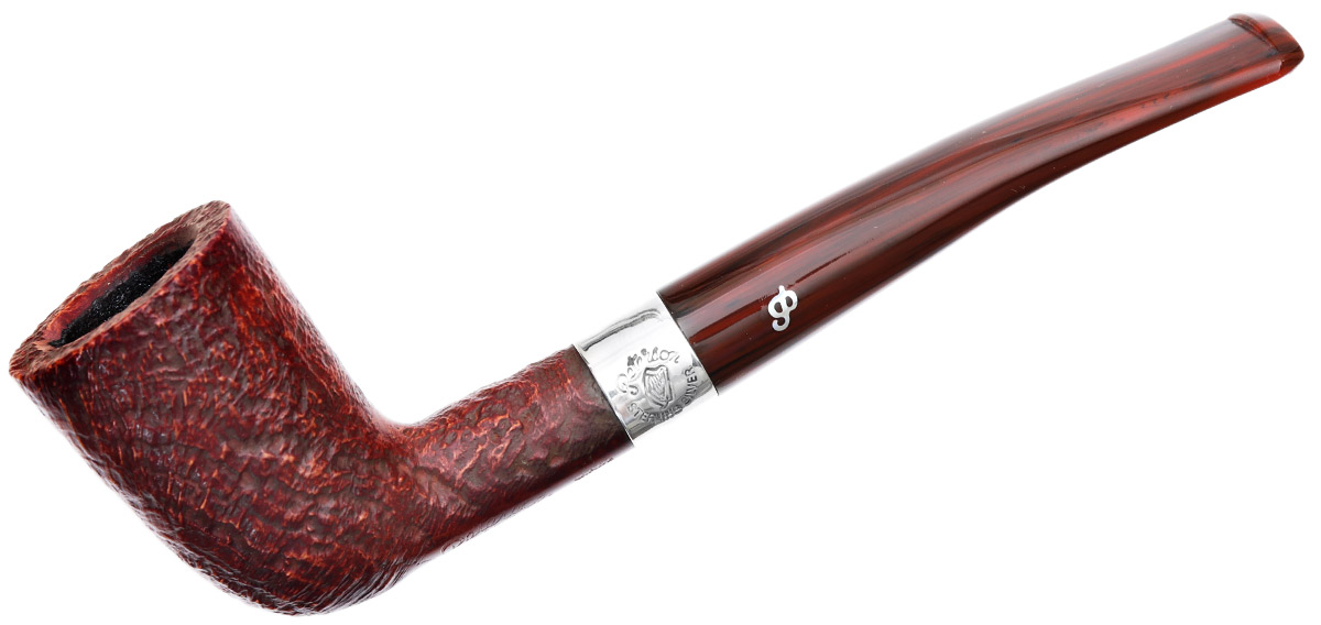 Irish Seconds Sandblasted Bent Dublin with Silver Band Fishtail (2)