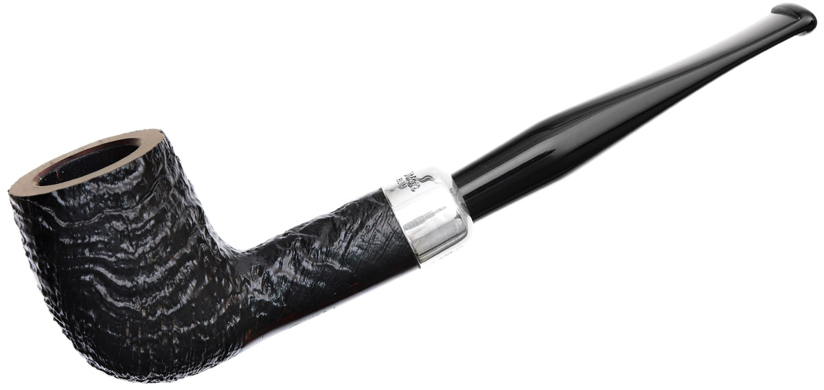 Irish Seconds Sandblasted Billiard with Silver Army Mount Fishtail (2)