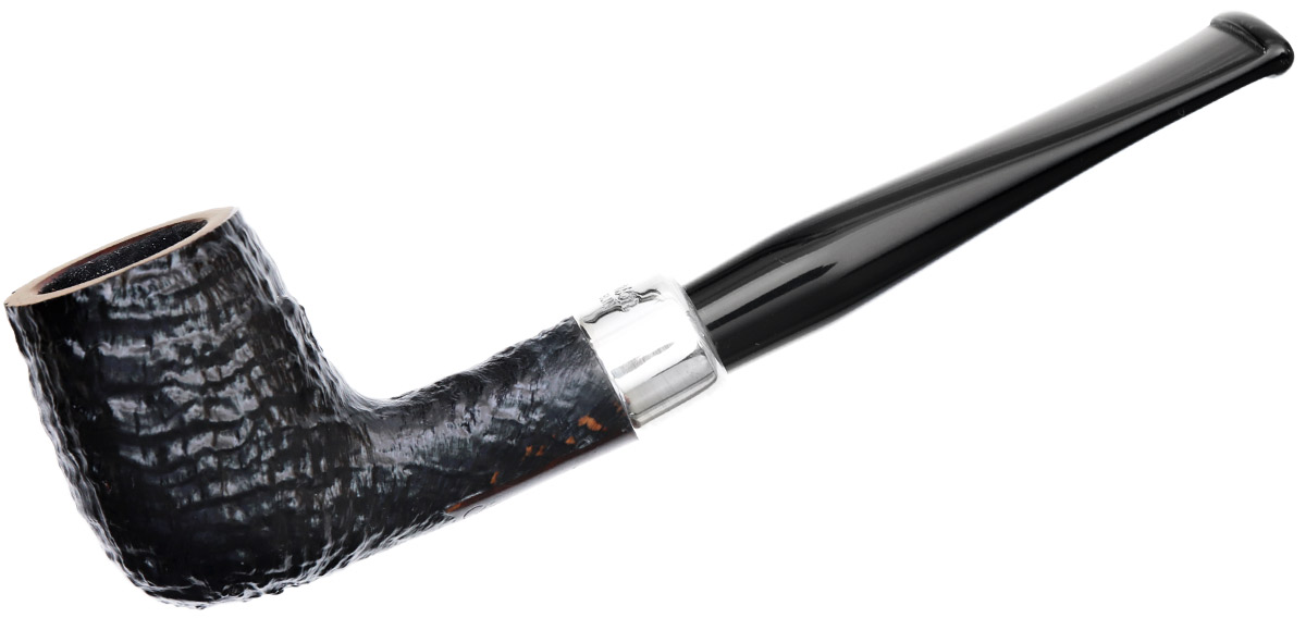 Irish Seconds Sandblasted Billiard with Silver Army Mount Fishtail (2)