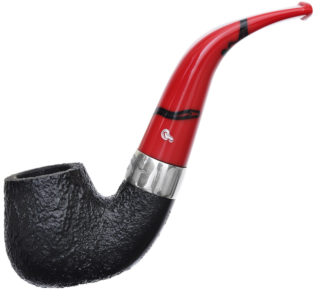 Irish Seconds Sandblasted Bent Billiard Fishtail (3) (9mm)