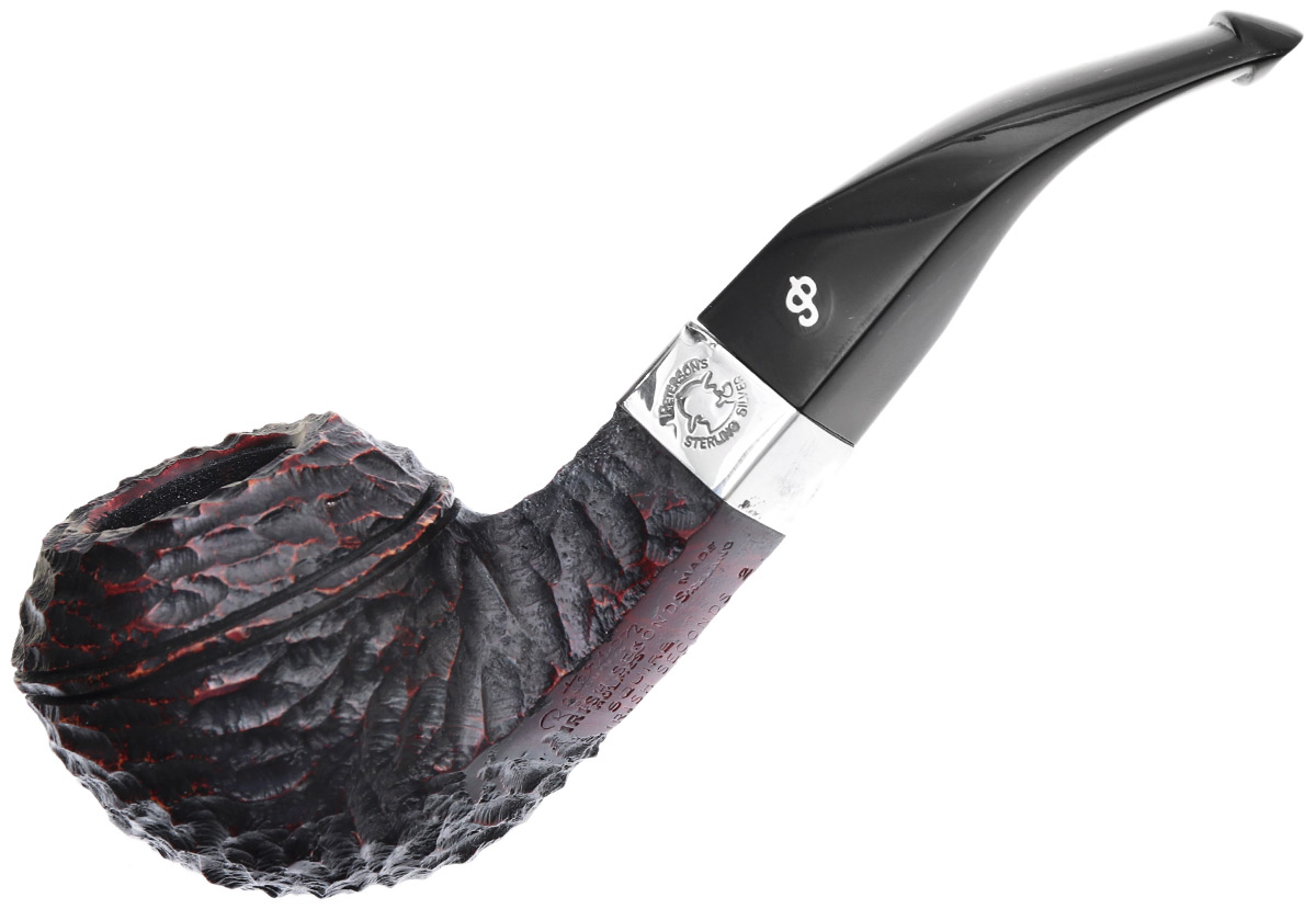 Irish Seconds Rusticated Bent Bulldog with Silver Band P-Lip (2)