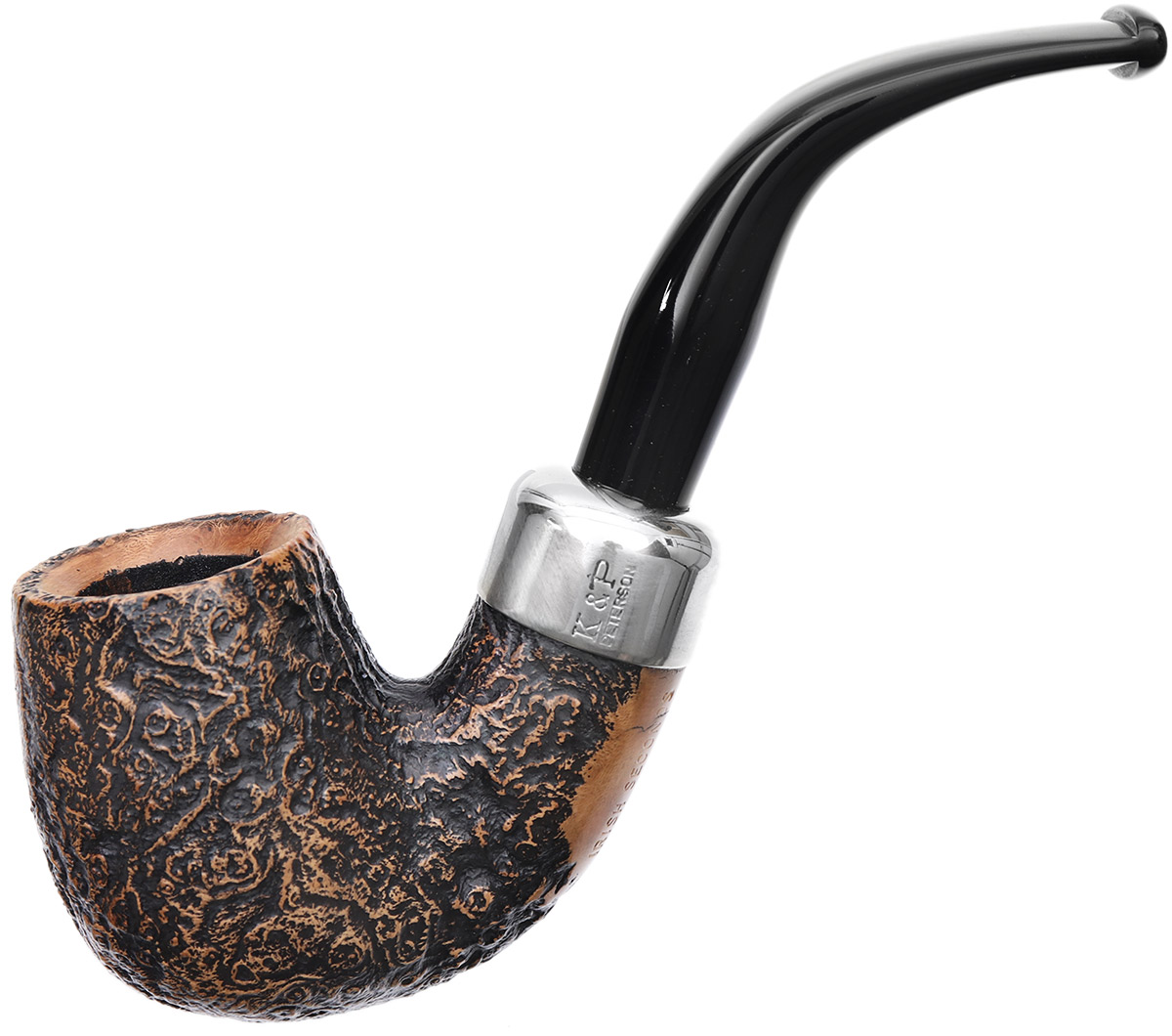 Irish Seconds Sandblasted Bent Billiard with Army Mount Fishtail (3)