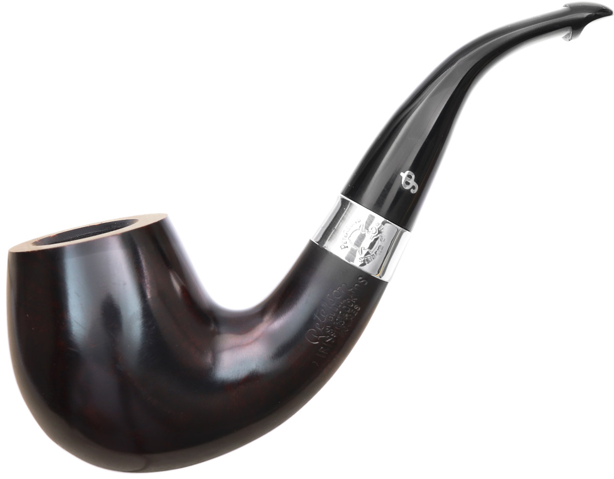 Irish Seconds Smooth Bent Billiard with Silver Band P-Lip (2) (9mm)