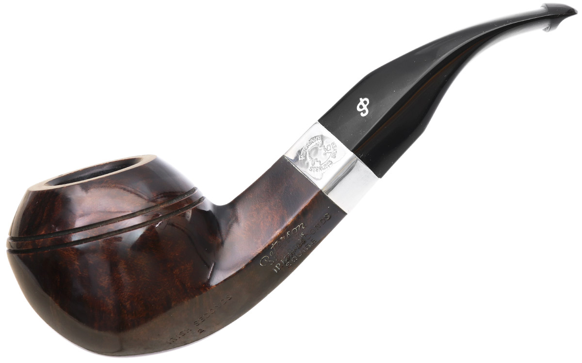 Irish Seconds Smooth Bent Bulldog with Silver Band P-Lip (2)