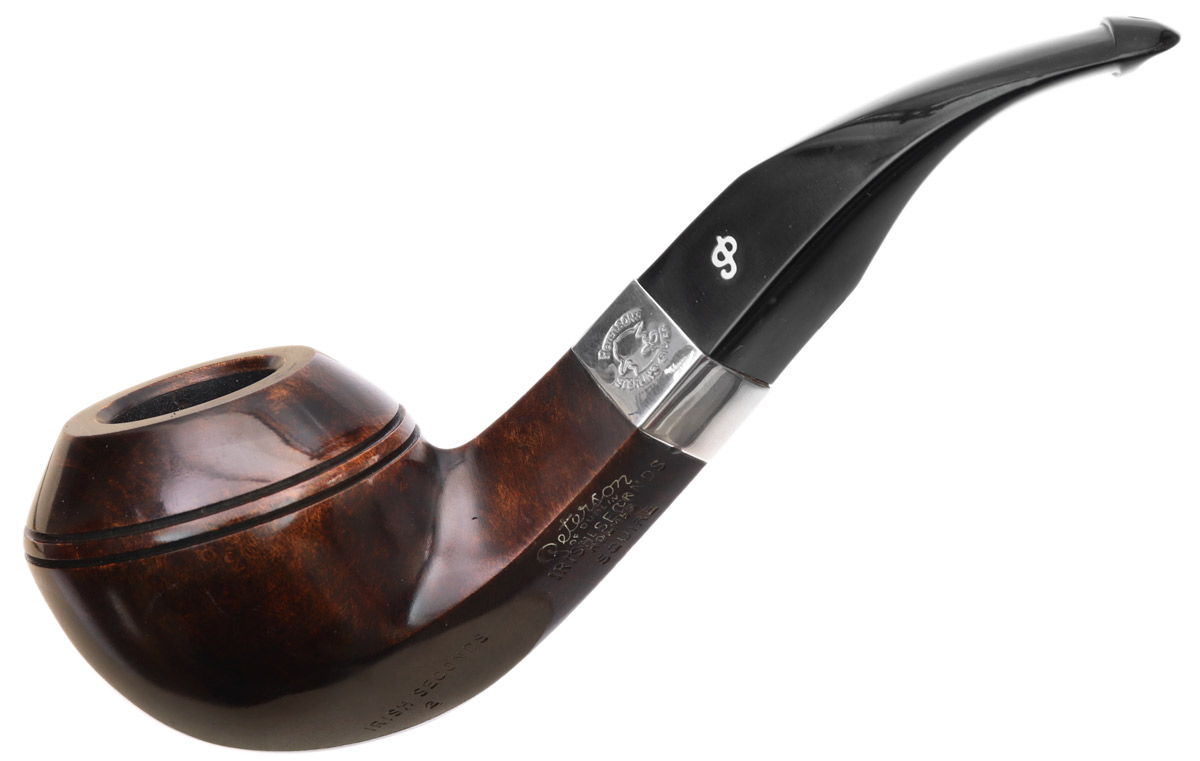 Irish Seconds Smooth Bent Bulldog with Silver Band P-Lip (2)