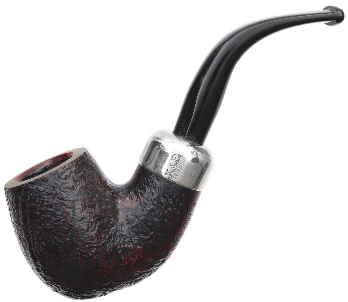 Irish Seconds Sandblasted Bent Billiard with Army Mount Fishtail (3)