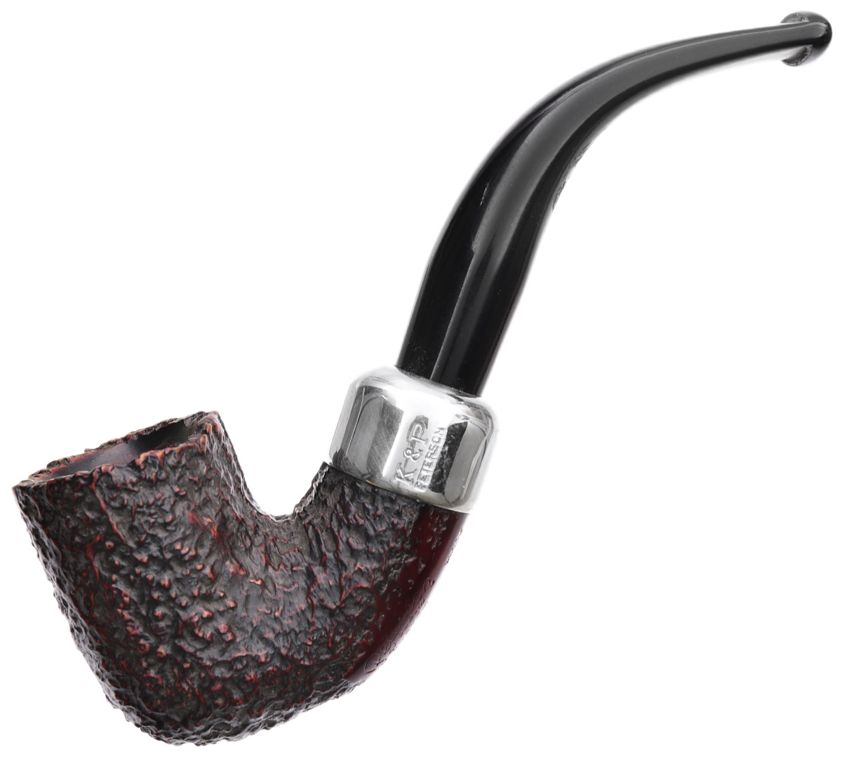 Irish Seconds Sandblasted Bent Billiard with Army Mount Fishtail (3)