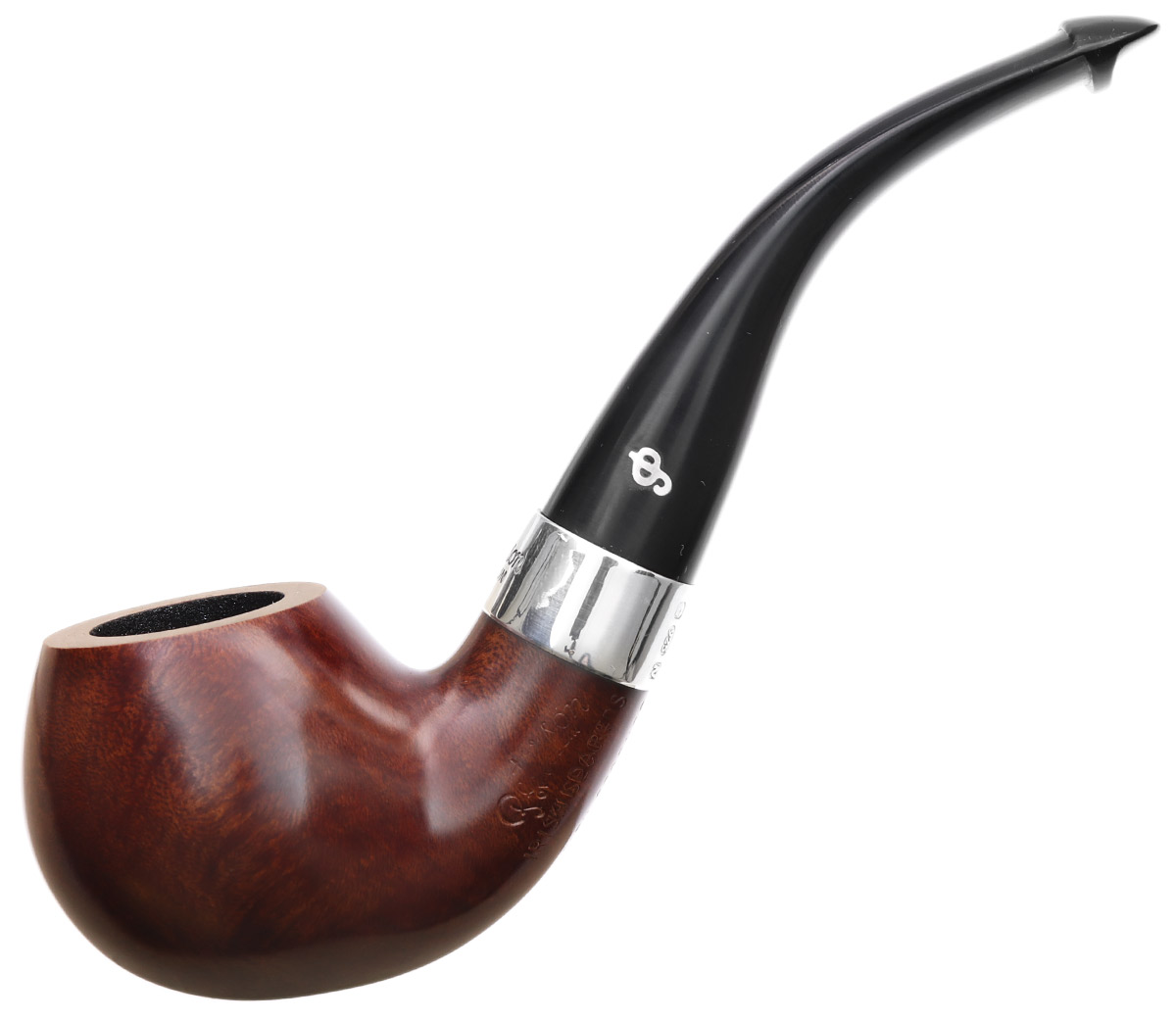 Irish Seconds Smooth Bent Apple with Silver Band P-Lip (2)