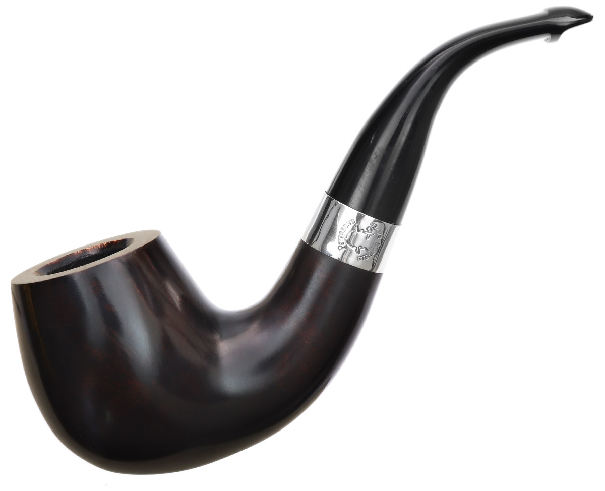 Irish Seconds Smooth Bent Billiard with Silver Band P-Lip (2)