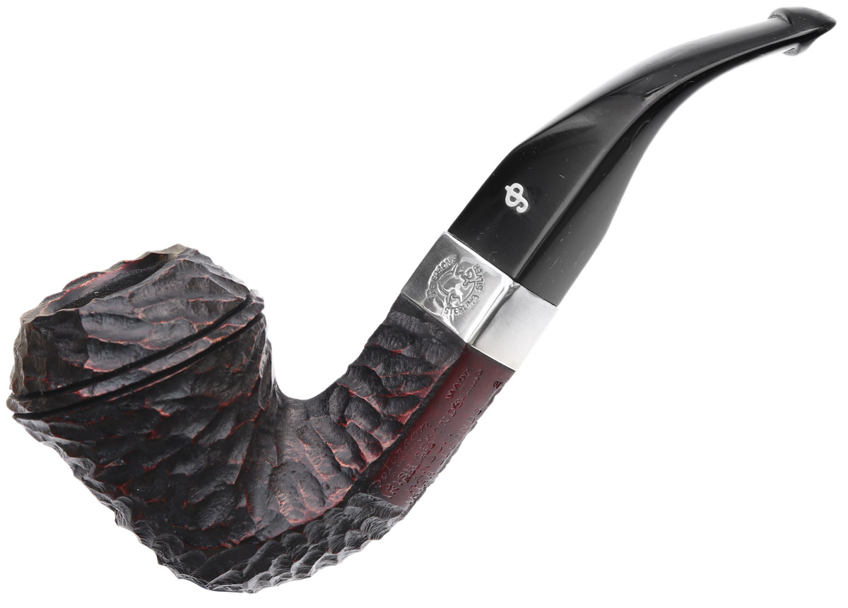 Irish Seconds Rusticated Bent Bulldog with Silver Band P-Lip (2)