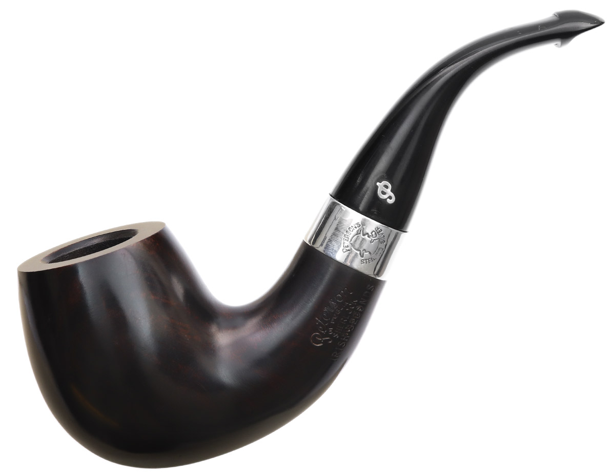 Irish Seconds Smooth Bent Billiard with Silver Band P-Lip (2) (9mm)