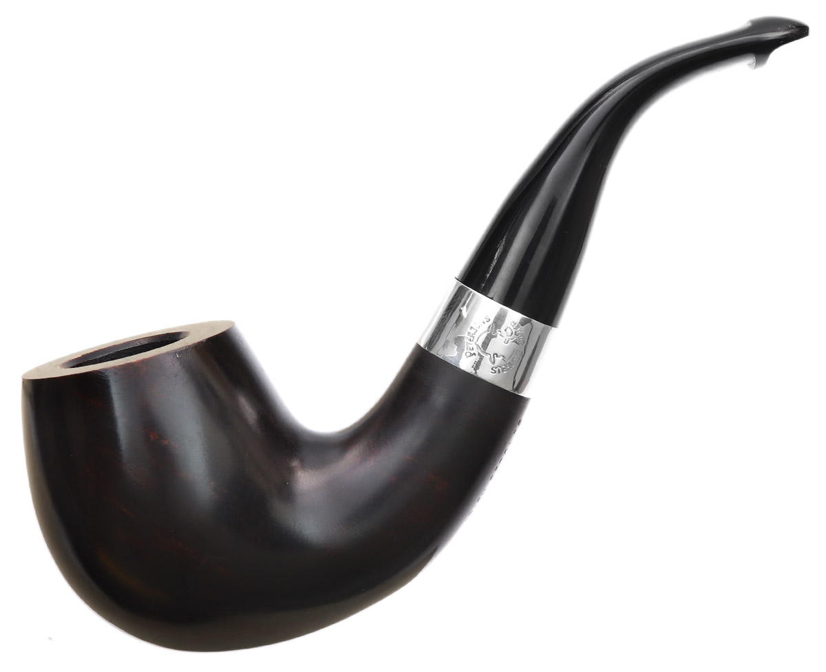 Irish Seconds Smooth Bent Billiard with Silver Band P-Lip (2)