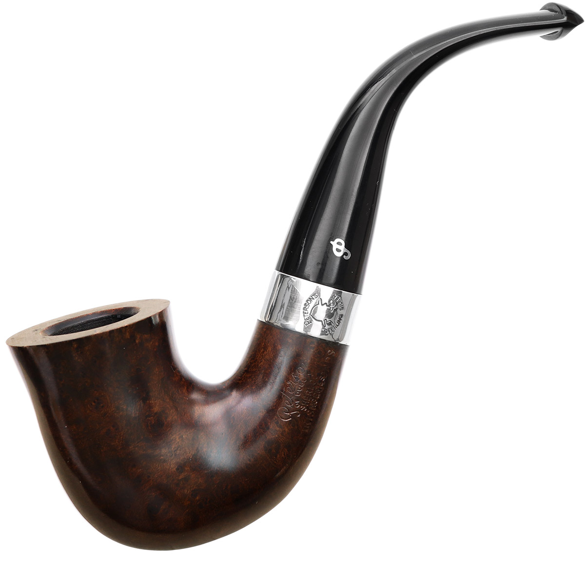 Irish Seconds Smooth Calabash with Silver Band P-Lip (2)