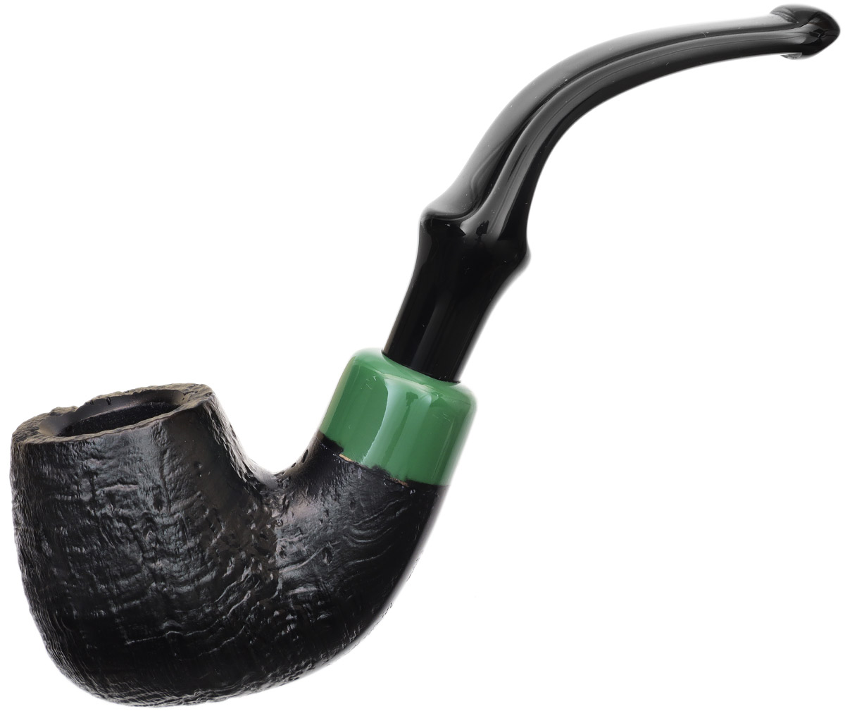 Irish Seconds Sandblasted Bent Billiard with Army Mount P-Lip (3)