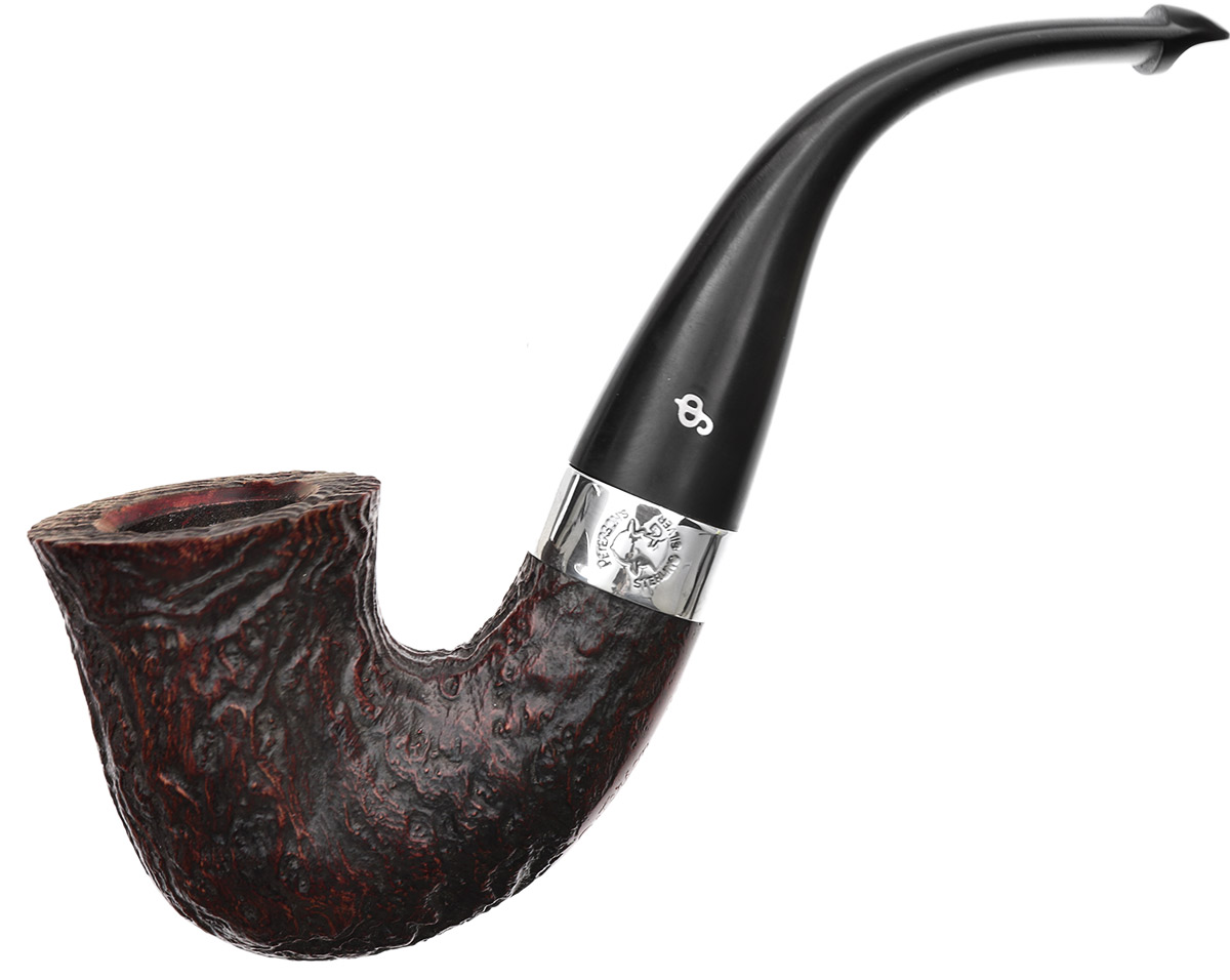 Irish Seconds Sandblasted Calabash with Silver Band P-Lip (2)