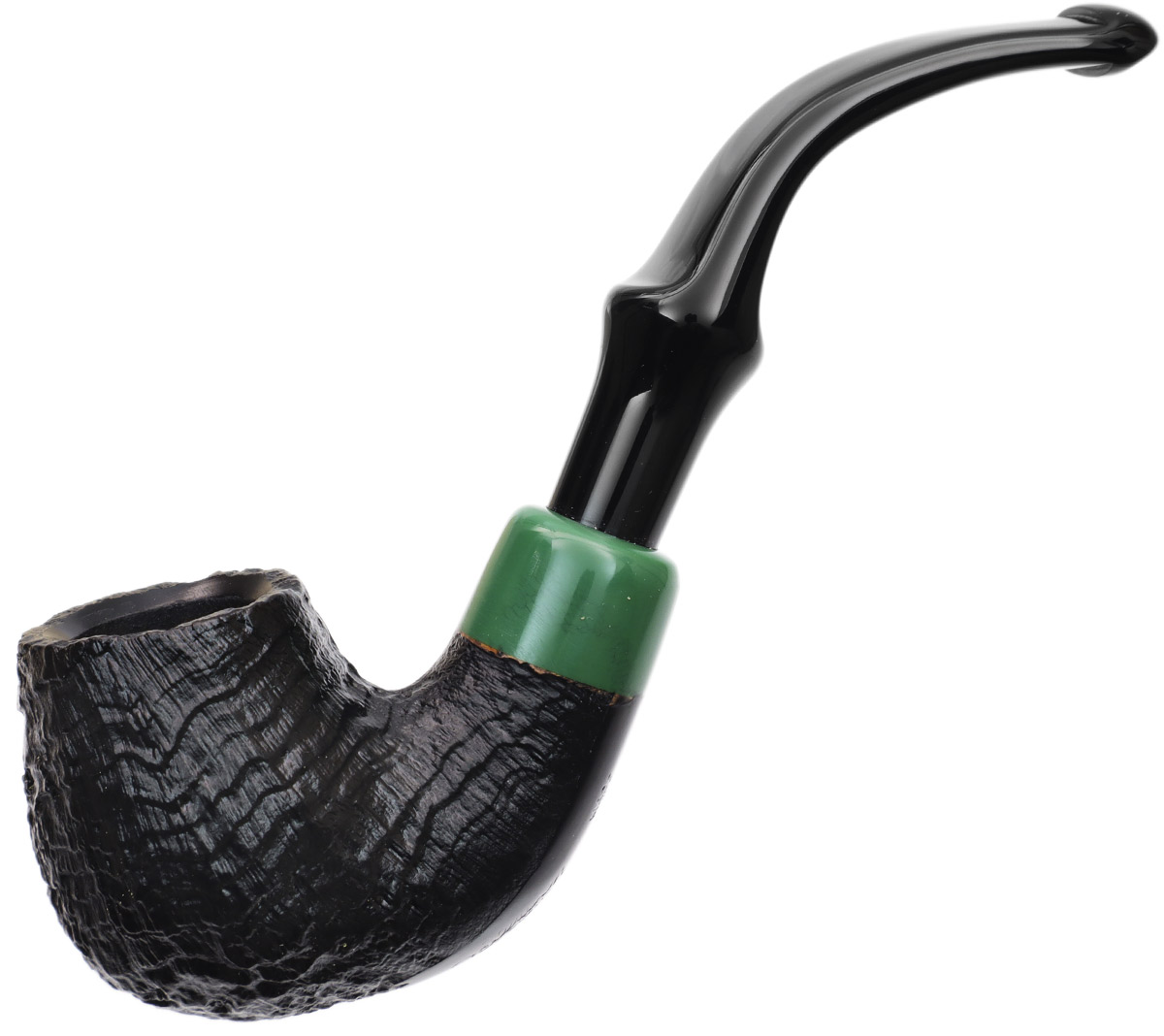 Irish Seconds Sandblasted Bent Billiard with Army Mount P-Lip (3)