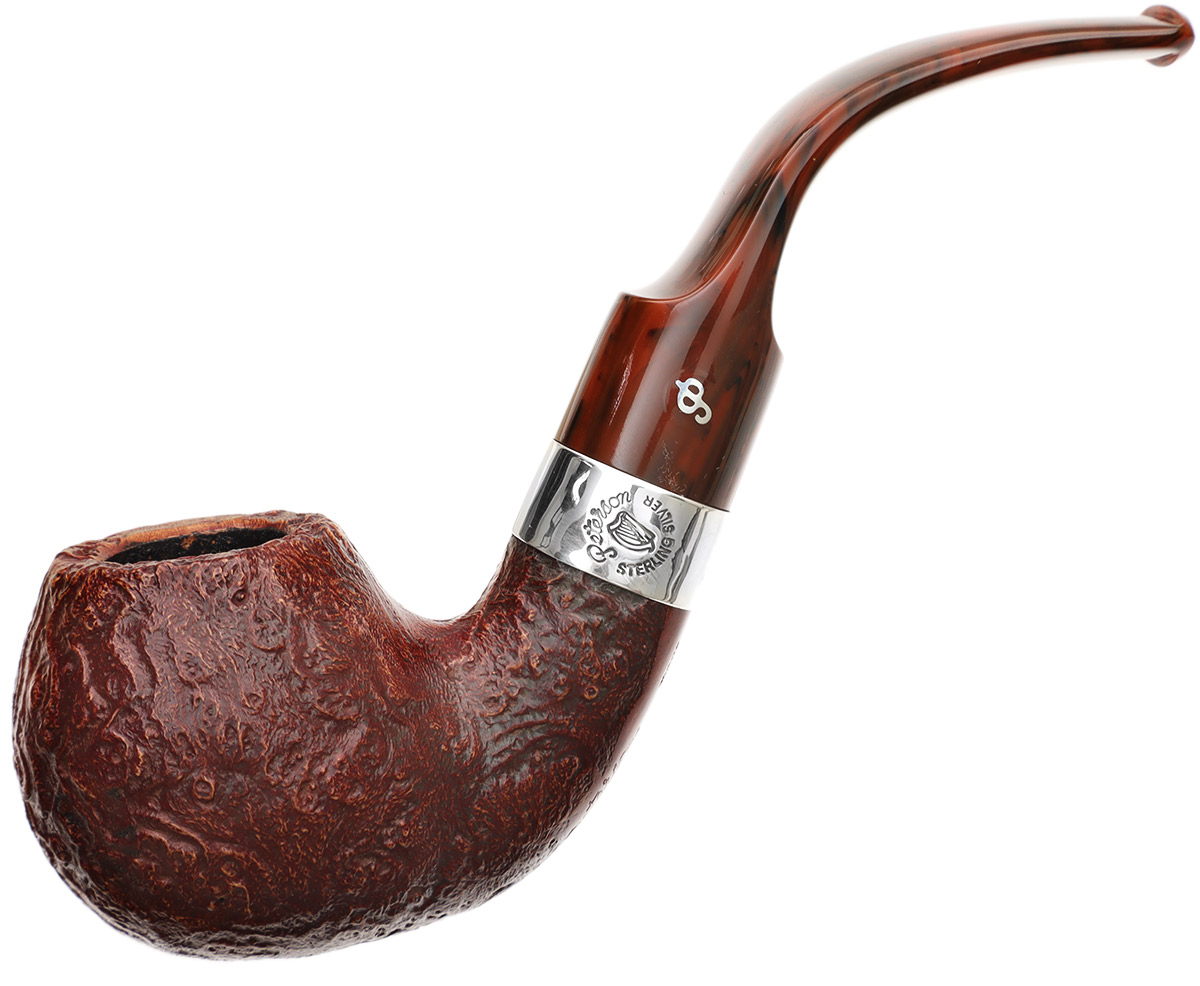 Irish Seconds Sandblasted Bent Apple with Silver Band Fishtail (2)