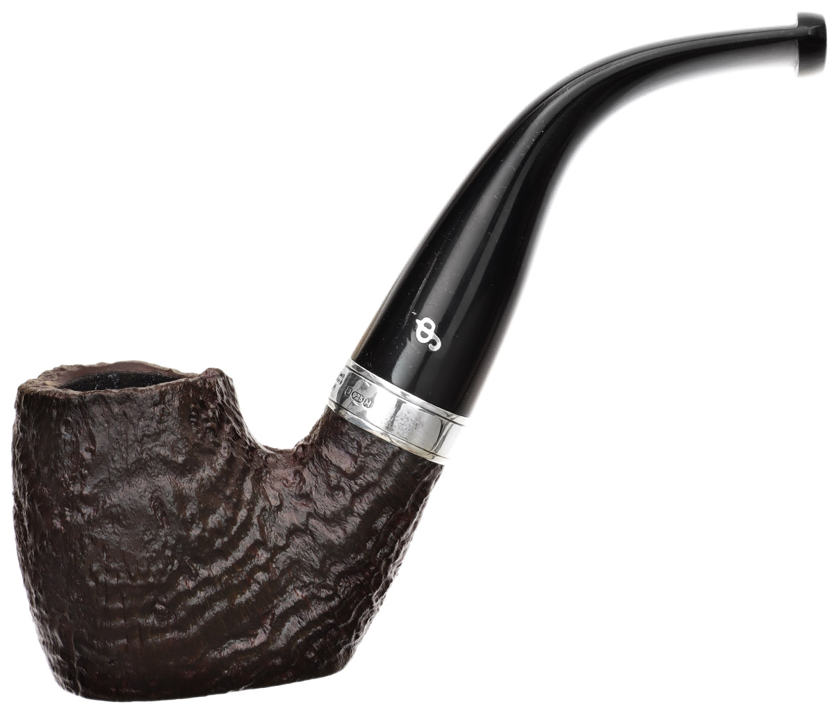 Irish Seconds Sandblasted Oom Paul with Silver Band Fishtail (2)