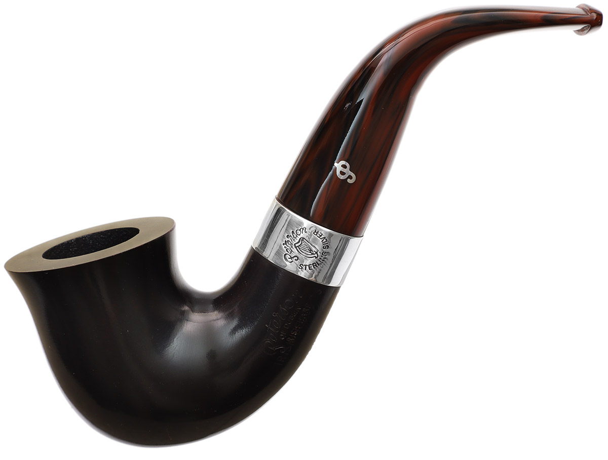 Irish Seconds Smooth Calabash with Silver Band Fishtail (2) (9mm)