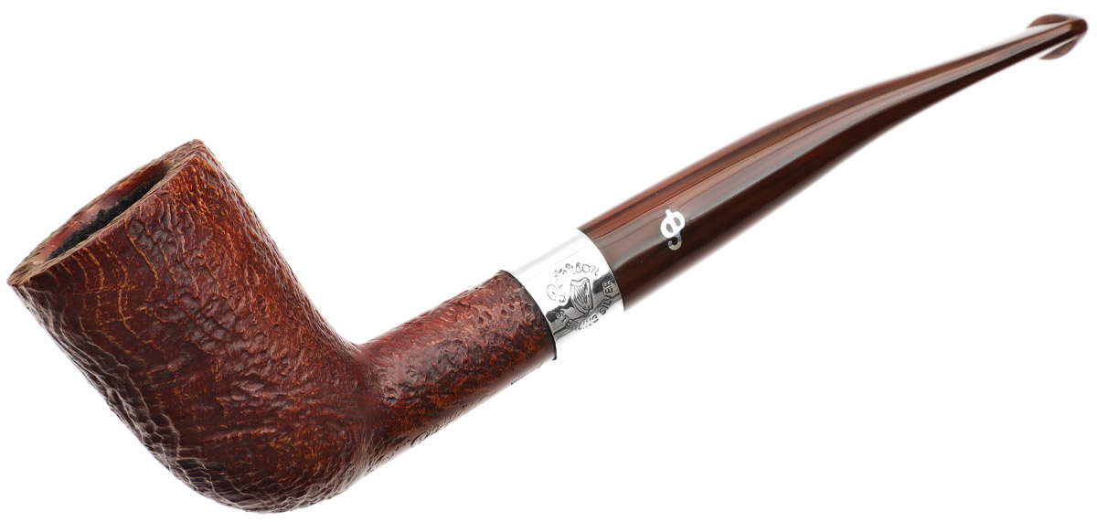 Irish Seconds Sandblasted Bent Dublin with Silver Band Fishtail (2)