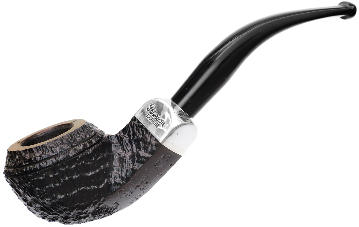 Irish Seconds Sandblasted Bent Bulldog with Silver Army Mount Fishtail (2)