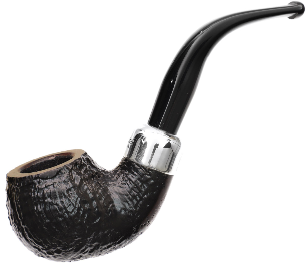 Irish Seconds Sandblasted Bent Apple with Silver Army Mount Fishtail (2)