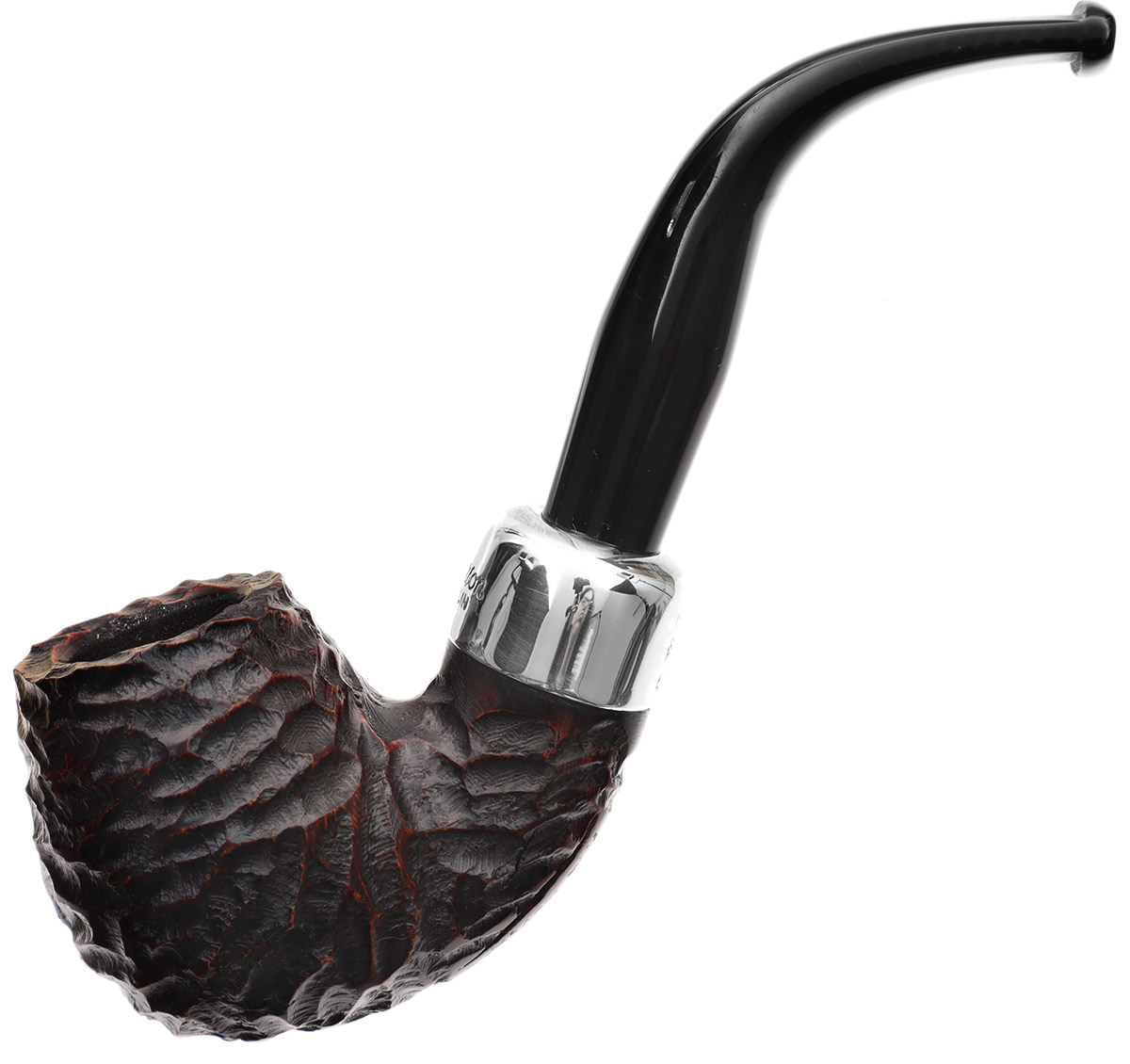 Irish Seconds Rusticated Bent Billiard with Silver Army Mount Fishtail (2)